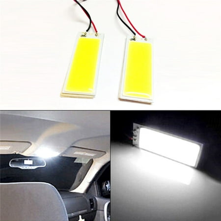 2pcs 12V Xenon HID White 36-COB LED Dome Map Light Bulbs Car Interior Panel Lamp